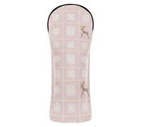 Golf Club Head Covers Pu Leather with Number Tags for Woods and Driver Hybrid Christmas Cross - Stitch Snowflakes Baubles Deer