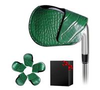 Golf Club Head Covers Set for Irons - Durable Magnetic Leather Club Protective Equipment, Universal Fit for Callaway, Ping, Taylormade, Cobra, Titleist & Most Major Brands, 5 pcs