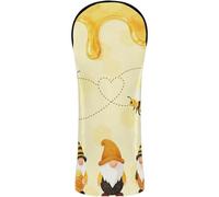 Golf Club Head Covers Waterproof Headcover with Interchangeable No. Tags for Driver Fairway Hybrid Wood Cute Gnomes Funny Halloween Bumble Bee Gnomes