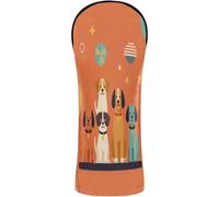 Golf Club Head Covers Waterproof Headcovers with Interchangeable No. Tags for Driver/Fairway Wood/Hybrid Retro Mid-Century Modern Dogs 50s 60s Style