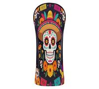 Golf Club Head Covers Waterproof Headcovers with Interchangeable No. Tags for Driver Hybrid and Fairway Woods Fleurs Sugar Skull Cinco De Mayo Mexicain Dia De Los Muertos