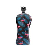 Golf Club Head Covers Wood Driver Fairway Hybrid Rescue, Golf Club Covers Woods Novelty Synthetic Leather with Interchangable No.Tag for Men Women (Flamingo, Hybrid)