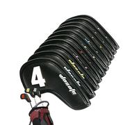 Golf Club Headcover - Club Cap Covers - Weather Resistant Leather Bound Golf Covers | Headcover A with Number Label Set, Heavy Duty