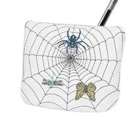 Golf Club Headcover - PU Material Construction, 3D Spider Web Embroidery, Magnetic Safety Clasp, Lightweight Protection Design | Driver Club Protection for Daily Practice Course with Stylish Fun