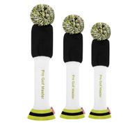 Golf Club Headcover - Tour Fit Double Layer Põm Pøm, Premium Knitted Design, Soft Durable | Driver Fairway Rescue Golf Head Cover Protection For Clubs Easy Use Stylish Accessory Performance Equipment
