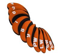 Golf Club Iron Head Cover, 10Pcs/Set Golf Club Putter Headcover Protector Bag Iron Head Covers with Number Printed for Golfers(Orange)