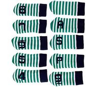 Golf Club Iron Head Covers Set Knit Sock Sleeve Headcover for Titleist Callaway Taylormade 10pcs (Green)