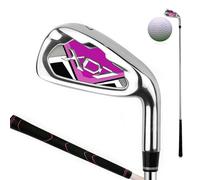 Golf Club No. 7 Iron, Golf Irons for Men and Women, Steel/Graphite Golf Clubs, Right Handed Golf Club, Beginners Golf Sports Practice+1 golf balls (Purple，Graphite（Women）)
