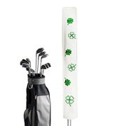 Golf Club Protector - PU Clover Sleeve Alignment Stick Cover | Durable Leather Golf Shaft Protector for Training Gear Storage Fits Most