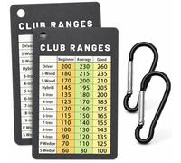 Golf Club Range Chart Card, Golf Club Distance Card for Men Women Beginners, Yardage Reference Cheat Sheet for Driver Iron Wedges, Credit Card Size Golf Accessories, Quick Club Selection Guide
