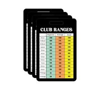 Golf Club Range Chart Card | Golfers Quick Reference Distance Card | Golfer Score Record Chart, Quick Reference Portable Golf Scorecard | Accessories For Women Men Beginners Average Girls Youth