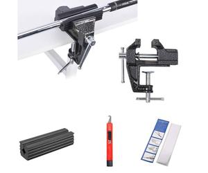 Golf Club Regripping Kit With Heavy Duty Shaft Vise Clamp for Precision Grip Removal