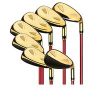 Golf Club Set for Men, 7 Piece Beginner Set, Includes R/S Flex Steel/Graphite Shafts, 7 Irons with Head Covers, Perfect for Learning and Practice