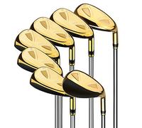 Golf Club Set for Men, Beginner's 7 Irons with R/S Flex, Steel/Graphite Shafts and Head Covers, Complete Set of 7 Clubs for Enhanced Performance