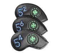 Golf Club Wedges Degree Headcovers 52° 54° 56° Value 1 Pack or 3 Pack， Synthetic Leather Golf Iron Protective Hook and Loop Design Head Cover For Men Women Golfer (Black, 3Pcs-52°+54°+56°)