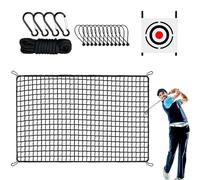 Golf Clubs on Net, Golf Nets for the Backyard, Heavy Duty Ball Swing Training Simulator, Golf Simulator Net for Baseball, Hockey, Football, Volleyball