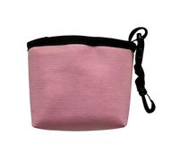 Golf Clubs Scrub Bag with Hook, Club and Ball Cleaner Pouch - Portable Nylon Mesh Brush Bag for Irons, Quick-Cleaning & Scratch-Free(Pink)