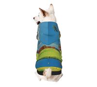Golf Course 1 Printed Dog Hoodie Soft Dog Sweatshirt Cute Cat Dog Clothes for Small Dogs Kitten Puppy, 2XL