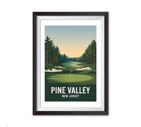 Golf Course A4 Wall Art Print - Famous Courses Collection (Pine Valley, A4 NO FRAME)