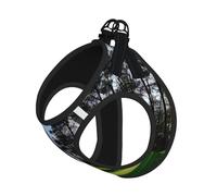Golf Course And Tree Print Pet Leash Vest,Breathable Mesh Pet Harness, Reflective For Small Medium Dogs Safe Easy Walking