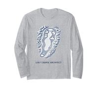 Golf Course Architect Blue Print - Fun Gift Golfers Man Cave Long Sleeve T-Shirt