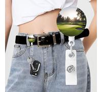 Golf Course Badge Reel Retractable Badge Holder with Keychain Id Clips for Badges Lightweight Plastic Name Card Holders for Nurses Office Teacher