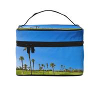 Golf Course by The sea -Print Waterproof Cosmetic Bag for Travel & Gym - Large Makeup Organizer Compartments, Premium Twill Fabric, Leak-Proof Design