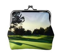 Golf Course Coin Purses, Change Purse Wallets, For Festivals And Special Occasions, Black, One Size, Art Deco