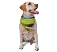 Golf Course Dog Bandana Pet Scarf Accessories for Small Medium Dogs Cats Photo Prop, Triangle Pet Bandanas Adjustable Puppy Bib Washable Dog Kerchief Puppy Neckerchief