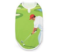 Golf Course Dog Shirt for Small Medium, Breathable Pet Vest Sleeveless Dog Cat T-Shirt, Soft Stretchy Fabric & UV Protection, All-Season Pet Clothes for Walking