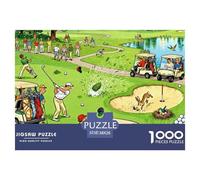 Golf Course Fairway Drive Wooden Jigsaw Puzzle Waterproof 1000 Piece Puzzles for Adults Challenging And Brainteasing Educational Games