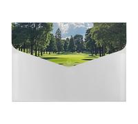 Golf Course File Folder, Plastic Accordion File Folders with 6 Pockets, Expanding File Organizer with Snap Closure, Portable Document Paper Organizer, Office Supplies Filing Folders