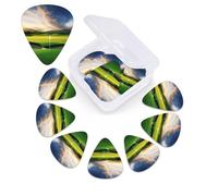 Golf Course Guitar Picks 12 Pack 3 Different Thickness Celluloid Guitar Plectrums with Guitar Pick Storage Box Personalized Guitar Pick for Acoustic Guitar Picks