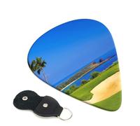 Golf Course Guitar Picks, 6 Pcs Guitar Plectrums double-sided printing, suitable for acoustic, electric and bass guitars, including 0.46 mm 0.71 mm 0.96 mm