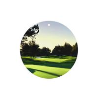 Golf Course Hanging Air Freshener Set, Round Lavender Fragrance Cards For Auto Interior, 10/24 Cards Pack