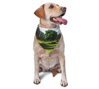 Golf Course Lawn Dog Bandana Pet Scarf Accessories for Small Medium Dogs Cats Photo Prop, Triangle Pet Bandanas Adjustable Puppy Bib Washable Dog Kerchief Puppy Neckerchief