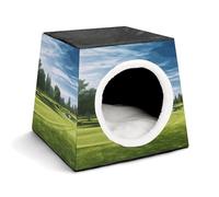 Golf Course Lawn Pet Tent for Small Cats and Dogs,Cat House - Soft Comfort Washable,Dog Bed Open Design Pet Tents Indoor Outdoor Travel