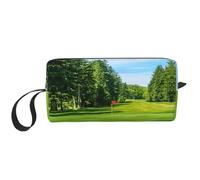Golf Course Lawn Print Lightweight Travel Bag, Foam Padded Cosmetic Case, Simple Organizer Pouch for Efficient Packing