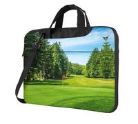 Golf Course Lawn Print Ultra Slim Laptop Bag Lightweight Oxford Cloth Shoulder Case Portable Computer Briefcase