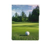 Golf Course Lawn Printed Laptop Case 13-Inch Leather Laptop Sleeve Computer Bag Cover for Travel, Work, Business