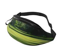 Golf Course Lawn Printed Waist Bag with Headphone Jack, Personalized Bumbags Fanny Packs Unisex Running Hiking Crossbody Bags for Men Women