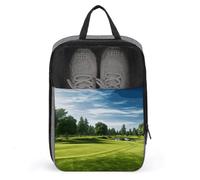 Golf Course Lawn Shoe Bag Travel Shoe Organizer Water-Resistant Shoe Pouch with Zipper Sneaker Dust Bag, gray, One Size, Modern