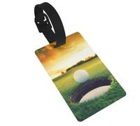 Golf Course Print Bag Tags for Luggage, Waterproof PVC Travel Tags for Suitcases Travel Bag Tag with Name Label