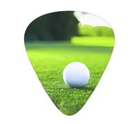 golf course Print Guitar Picks, 12 Pcs Guitar Plectrums Celluloid Pick Classical Triangle Picks for Acoustic, Electric, Bass Guitar including 0.46mm 0.71mm 0.96mm
