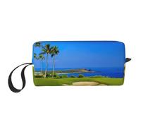 Golf Course Print Lightweight Travel Bag, Foam Padded Cosmetic Case, Simple Organizer Pouch for Efficient Packing