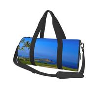 Golf Course Print Round Duffel Bag, Canvas Overnight Travel Tote Bag, Waterproof and Tear-Resistant.Foldable Weekend Travel Bag