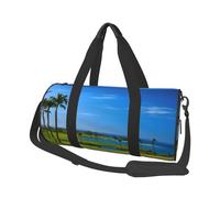 (Golf Course) Print Round Large Travel Bag - Multi-Compartment Organizer Lightweight for Trips & Sports