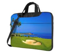 Golf Course Print Ultra Slim Laptop Bag Lightweight Oxford Cloth Shoulder Case Portable Computer Briefcase