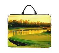 Golf Course Printed, 14 Inch Laptop Sleeve, Notebook Bag Laptop Case Sleeve Briefcase with Handle
