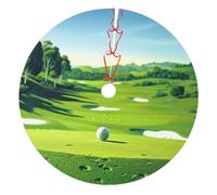 Golf Course Printed 30 inch Thickened Christmas Tree Skirt - Double-Layer Soft Tree Skirts Base Tree Mat Base Cover for Xmas Party and New Year Party Decor